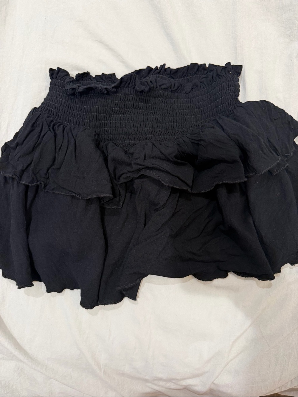 Katie J NYC Black Brooke Ruffle Skirt